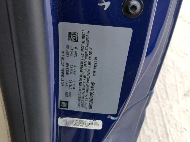 1G6DJ1E32D0114565 - 2013 CADILLAC CTS PERFOR Mavi fotoğraf 10