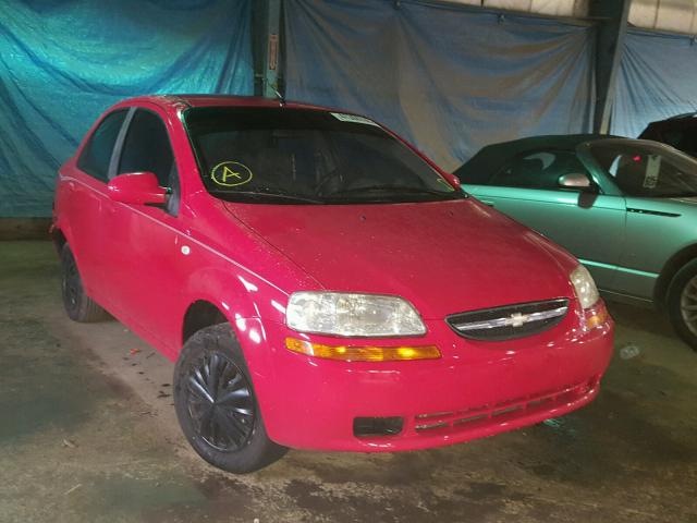 KL1TD52655B404821 - 2005 CHEVROLET AVEO BASE Czerwony zdjęcie 1