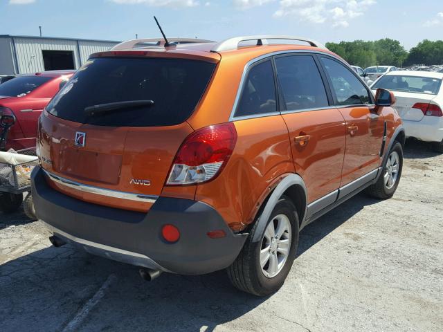 3GSDL43N48S510271 - 2008 SATURN VUE XE ORANGE photo 4