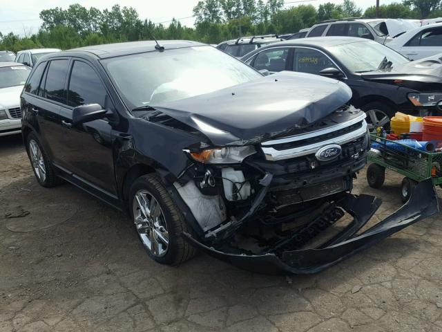 2FMDK3J94DBB47996 - 2013 FORD EDGE SEL BLACK photo 1