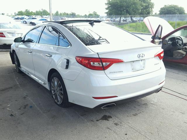 5NPE34AF5FH222066 - 2015 HYUNDAI SONATA SPO WHITE photo 3