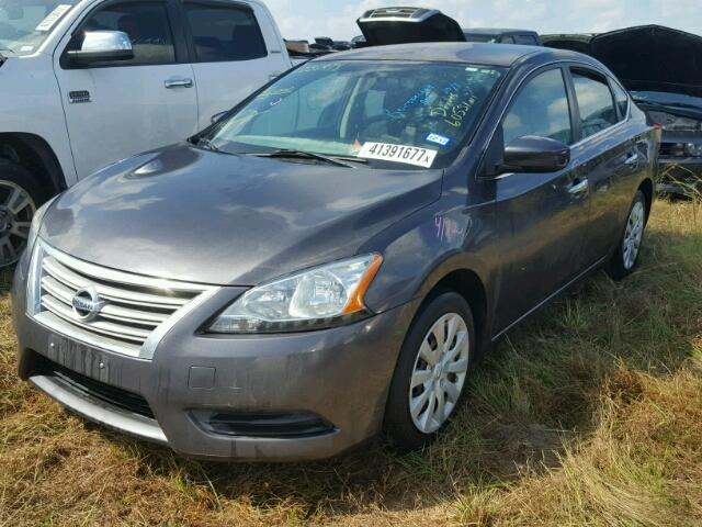 3N1AB7AP3DL714994 - 2013 NISSAN SENTRA S GRAY photo 2