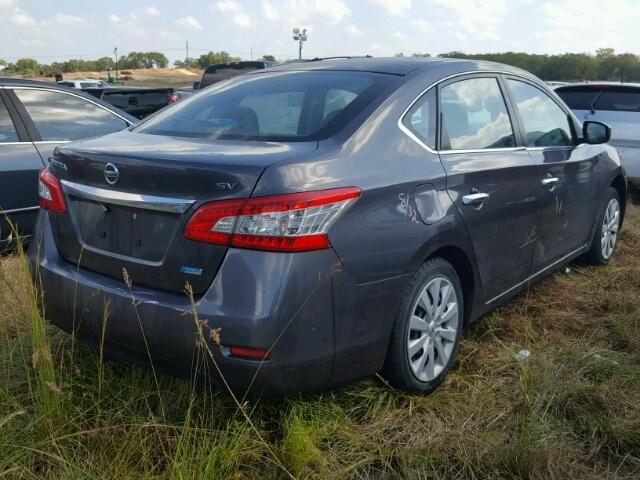 3N1AB7AP3DL714994 - 2013 NISSAN SENTRA S GRAY photo 4