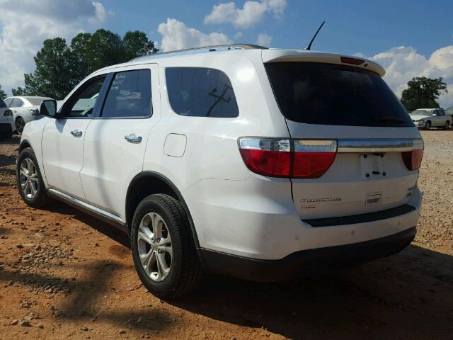 1C4RDJDG2DC692095 - 2013 DODGE DURANGO CR WHITE photo 3