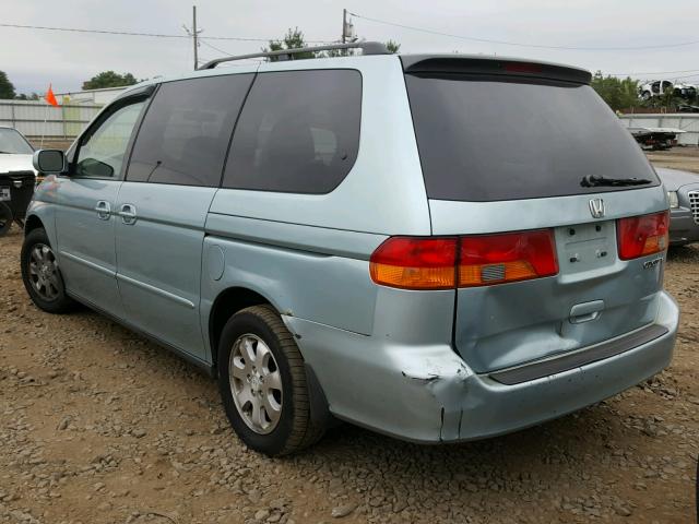 5FNRL189X4B021212 - 2004 HONDA ODYSSEY EX BLUE photo 3