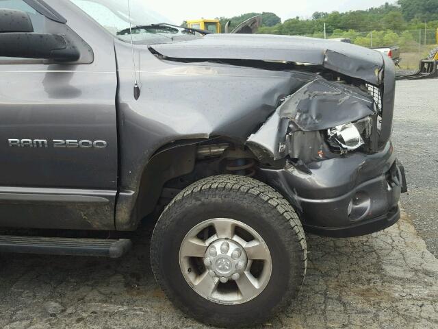 1D7KU28DX4J159694 - 2004 DODGE RAM 2500 S GRAY photo 9