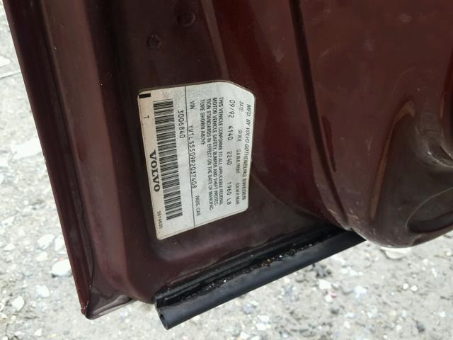 YV1LS5509P2037408 - 1993 VOLVO 850 ბურგუნდია ფოტო 10