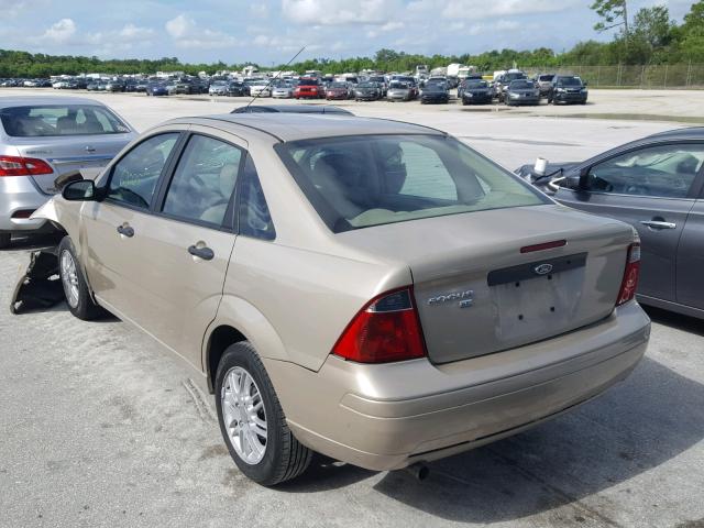 1FAFP34N97W232574 - 2007 FORD FOCUS ZX4 BEIGE photo 3