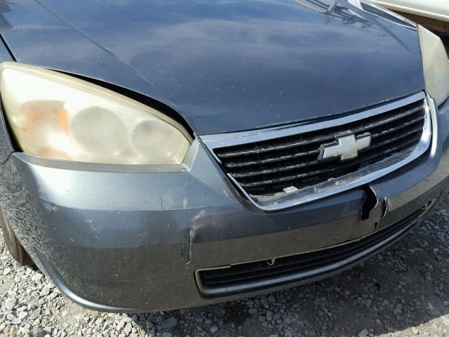 1G1ZS51896F263279 - 2006 CHEVROLET MALIBU LS ნაცრისფერი ფოტო 9