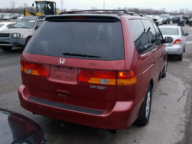 2HKRL18992H580040 - 2002 HONDA ODYSSEY RED photo 4