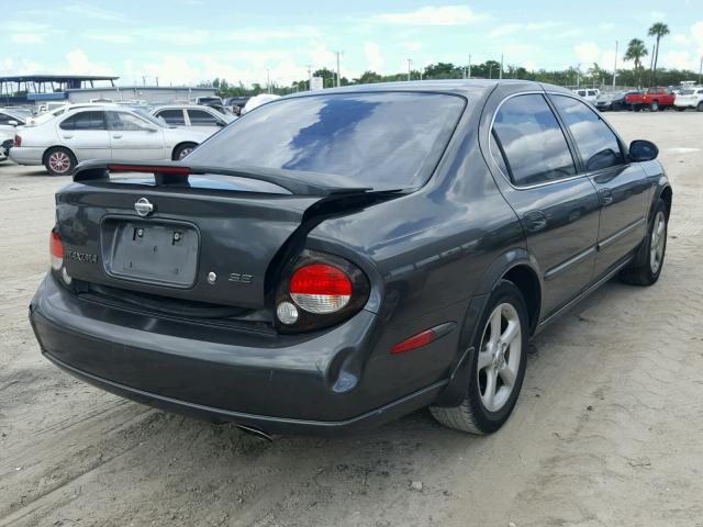 JN1CA31D21T631719 - 2001 NISSAN MAXIMA GXE GRAY photo 4