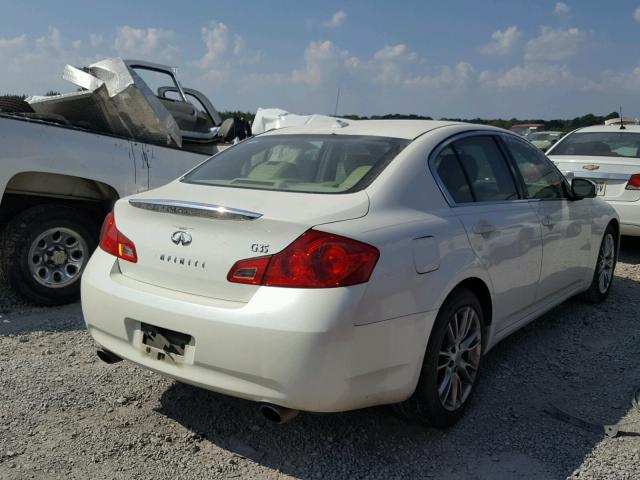 JNKBV61E07M711190 - 2007 INFINITI G35 WHITE photo 4