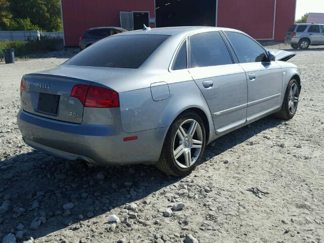 WAUDF68E98A131384 - 2008 AUDI A4 GRAY photo 4