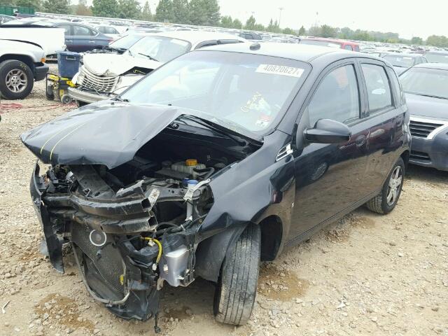 KL1TD66E19B383141 - 2009 CHEVROLET AVEO LS BLACK photo 2