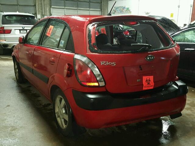 KNADE163566066668 - 2006 KIA RIO RED photo 3