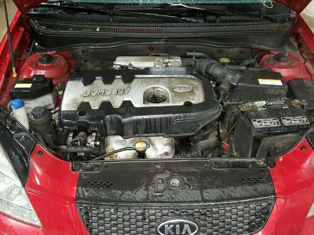 KNADE163566066668 - 2006 KIA RIO RED photo 7