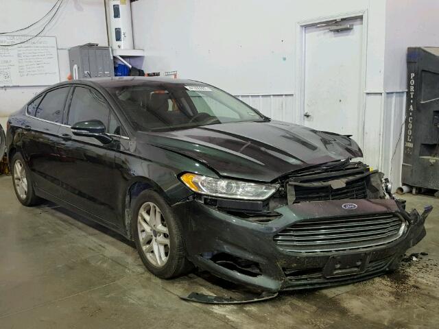 1FA6P0H77F5118667 - 2015 FORD FUSION SE GREEN photo 1