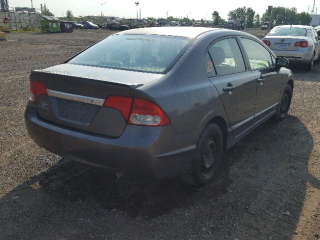 2HGFA16499H025562 - 2009 HONDA CIVIC DX-G GRAY photo 4