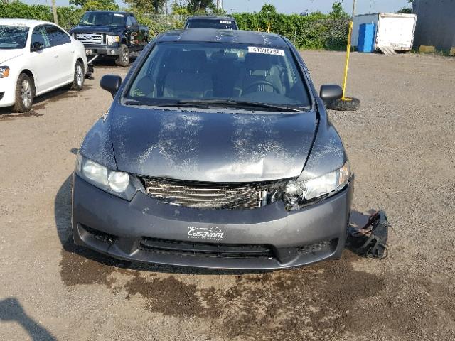 2HGFA16499H025562 - 2009 HONDA CIVIC DX-G GRAY photo 9