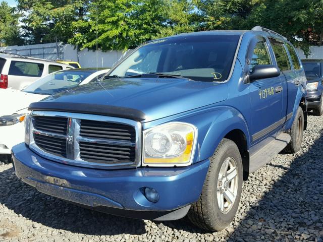 1D4HB48N56F152322 - 2006 DODGE DURANGO SL BLUE photo 2