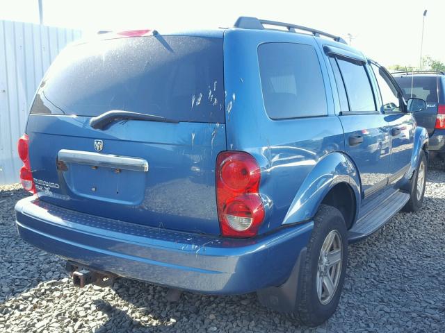 1D4HB48N56F152322 - 2006 DODGE DURANGO SL BLUE photo 4