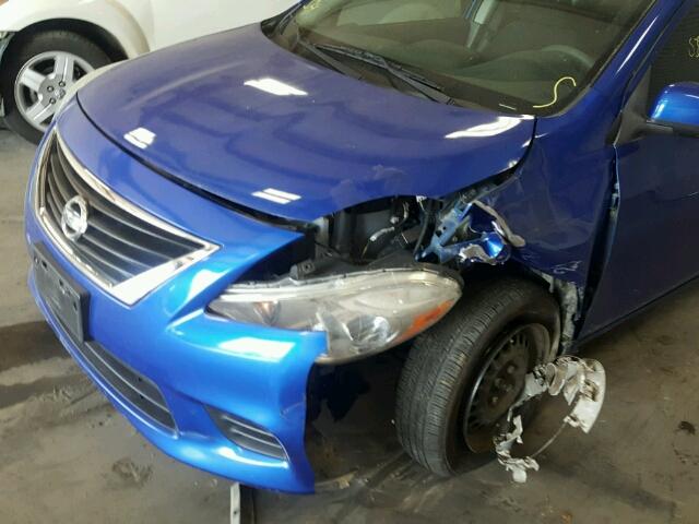 3N1CN7AP4EL816824 - 2014 NISSAN VERSA S BLUE photo 9