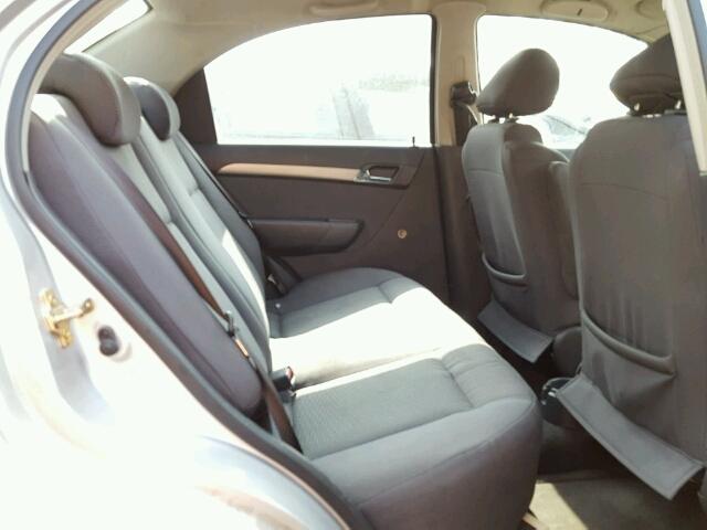 KL1TD566X7B064661 - 2007 CHEVROLET AVEO BASE Күміс фото 6