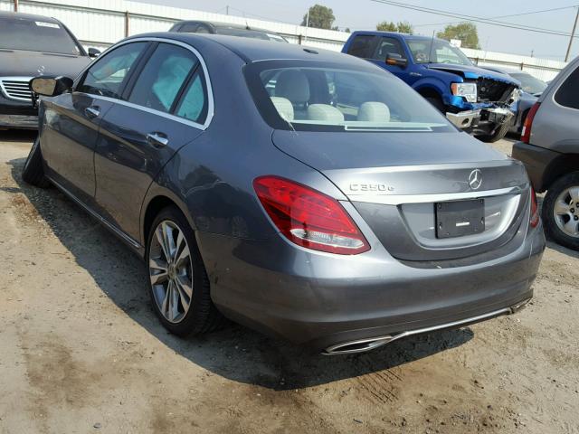 55SWF4HB8HU219659 - 2017 MERCEDES-BENZ C 350E CHARCOAL photo 3