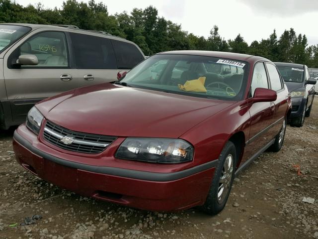 2G1WF52E959343314 - 2005 CHEVROLET IMPALA 勃艮第红 照片 2