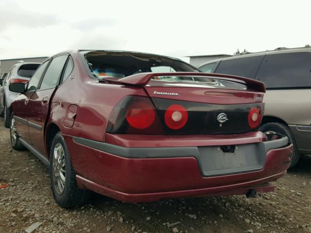 2G1WF52E959343314 - 2005 CHEVROLET IMPALA 勃艮第红 照片 3
