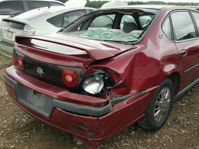 2G1WF52E959343314 - 2005 CHEVROLET IMPALA 勃艮第红 照片 9