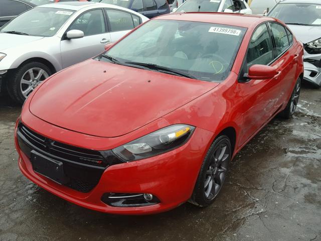 1C3CDFFA2GD820186 - 2016 DODGE DART SXT S RED photo 2