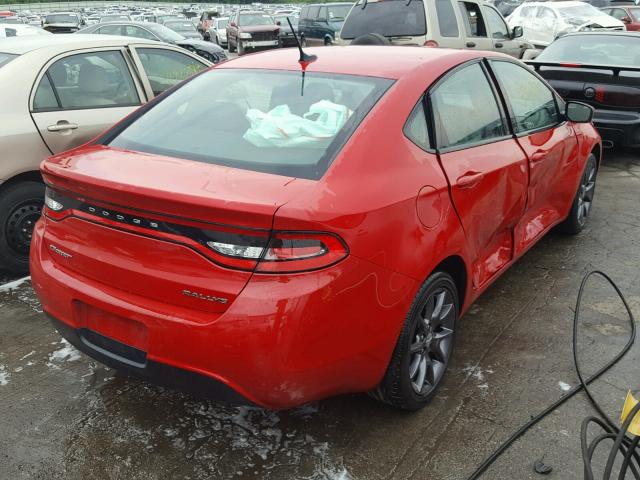 1C3CDFFA2GD820186 - 2016 DODGE DART SXT S RED photo 4