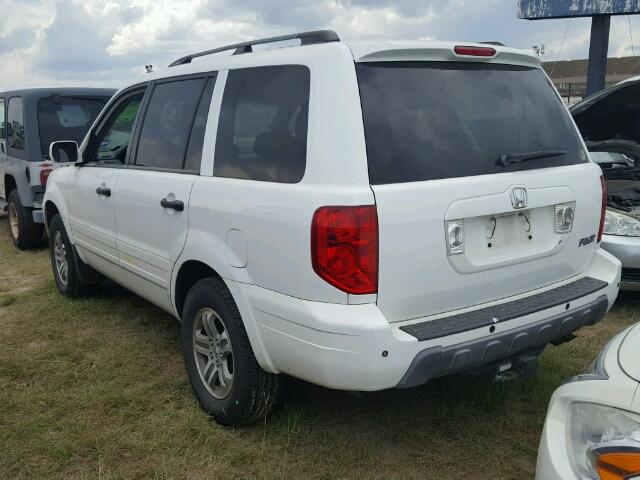 2HKYF185X3H583823 - 2003 HONDA PILOT EXL WHITE photo 3