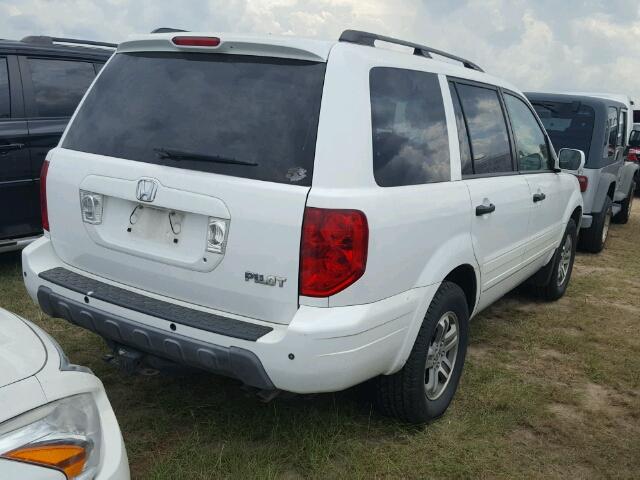 2HKYF185X3H583823 - 2003 HONDA PILOT EXL WHITE photo 4