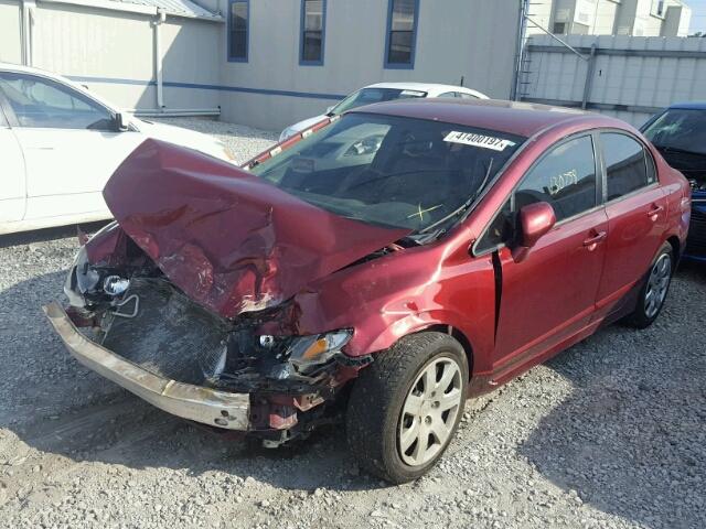 1HGFA16509L013411 - 2009 HONDA CIVIC RED photo 2