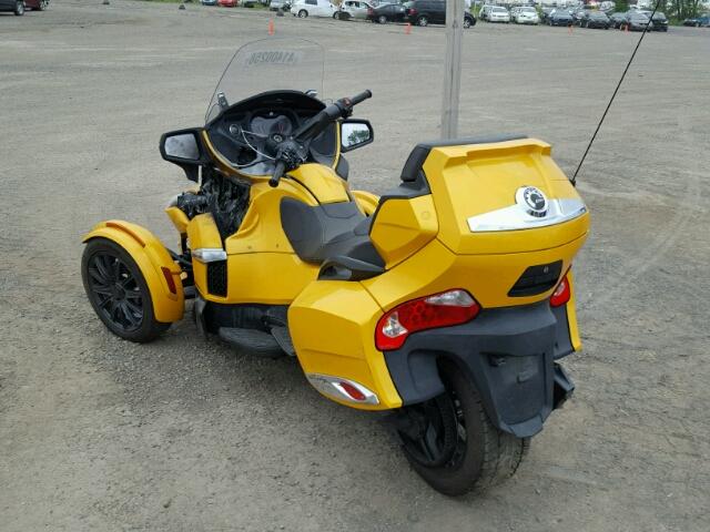 2BXNBBC15DV003107 - 2013 CAN-AM SPYDER ROA YELLOW photo 3