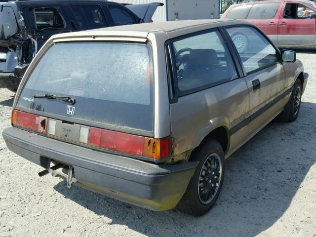 JHMAH5327GS042427 - 1986 HONDA CIVIC 1500 TAN photo 4