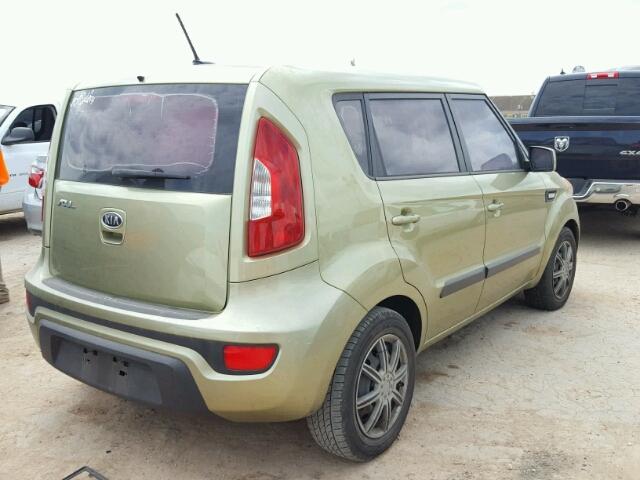 KNDJT2A50C7381183 - 2012 KIA SOUL GREEN photo 4