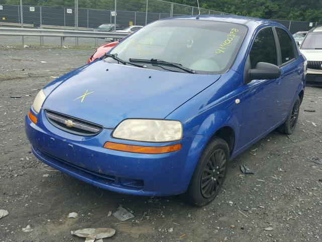KL1TD526X5B343059 - 2005 CHEVROLET AVEO BASE Niebieski zdjęcie 2