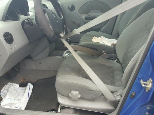 KL1TD526X5B343059 - 2005 CHEVROLET AVEO BASE Niebieski zdjęcie 5