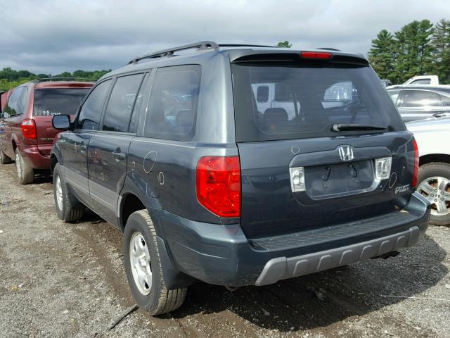 2HKYF18153H555991 - 2003 HONDA PILOT LX GRAY photo 3