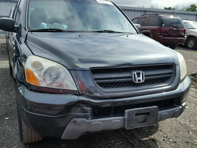 2HKYF18153H555991 - 2003 HONDA PILOT LX GRAY photo 9