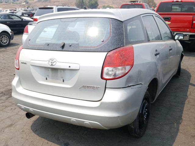 2T1KR32E13C068181 - 2003 TOYOTA MATRIX SILVER photo 4