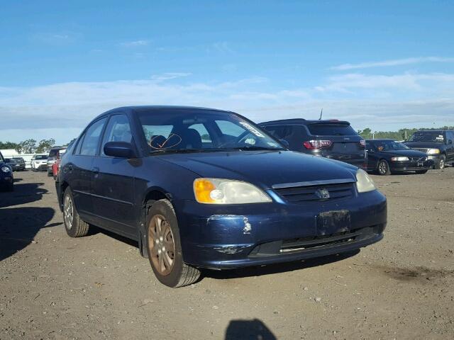 2HGES16653H917633 - 2003 HONDA CIVIC LX BLUE photo 1