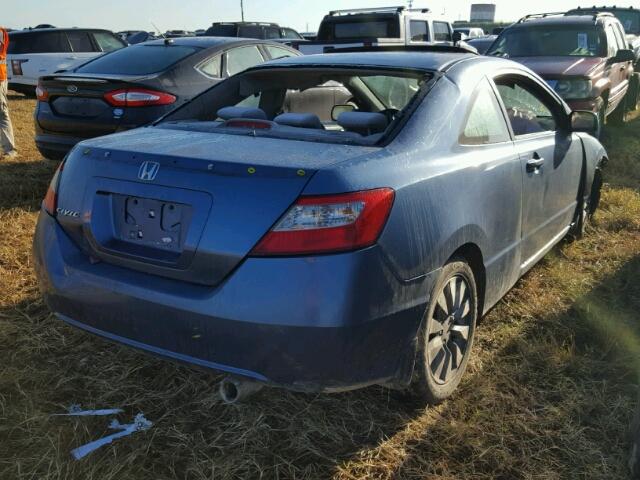 2HGFG12849H501742 - 2009 HONDA CIVIC EX BLUE photo 4