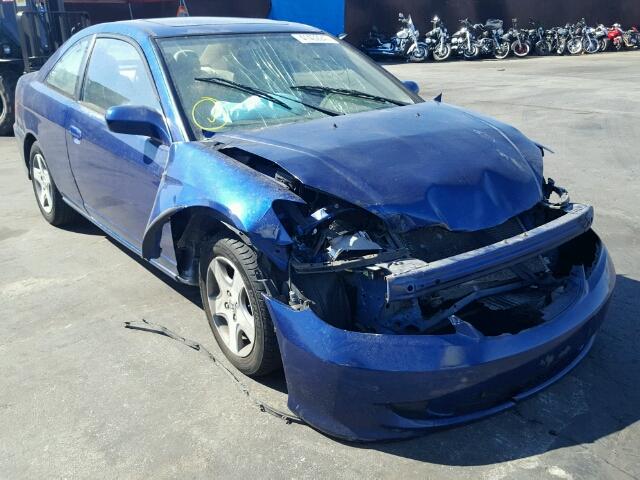 1HGEM22904L043891 - 2004 HONDA CIVIC BLUE photo 1