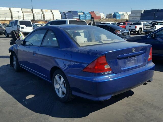 1HGEM22904L043891 - 2004 HONDA CIVIC BLUE photo 3