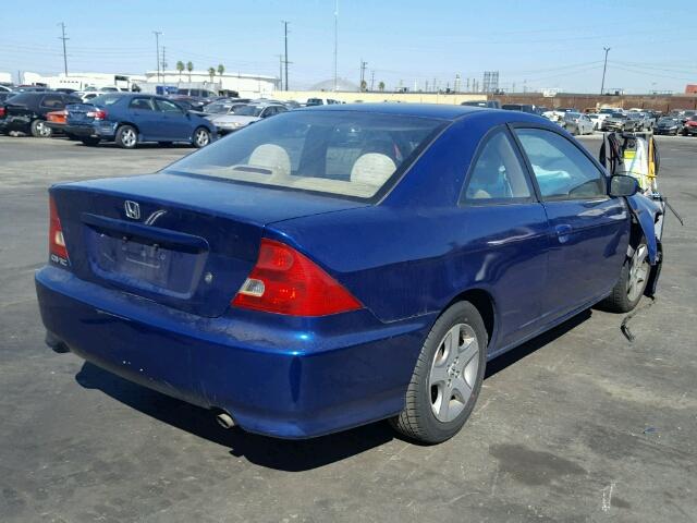 1HGEM22904L043891 - 2004 HONDA CIVIC BLUE photo 4