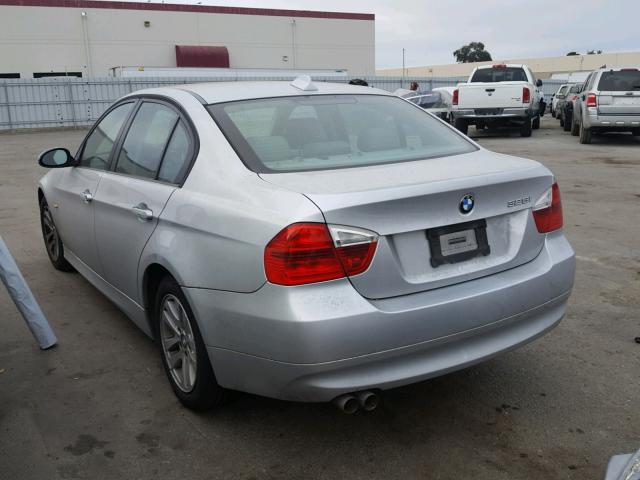 WBAVC53597FZ80026 - 2007 BMW 328 I SULE SILVER photo 3